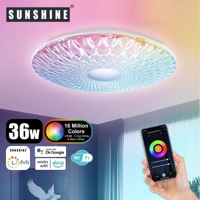 Sunshine [SCLD(T)] LED WiFi智能吸頂燈 36W RGB彩光+CCT黃白光+可調光暗 image