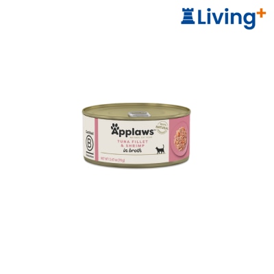 Applaws Applaws Natural Wet Cat Food Tuna Fillet with Prawn in Broth For Cat Canned image