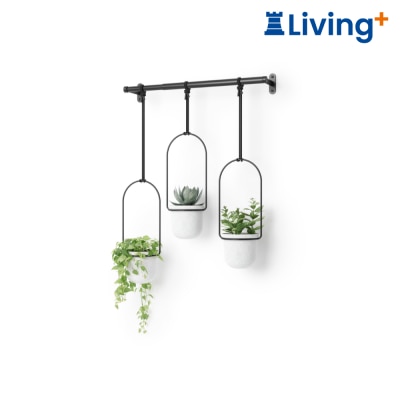 Umbra TRIFLORA HANGING PLANTER SET OF 3 WHITE image