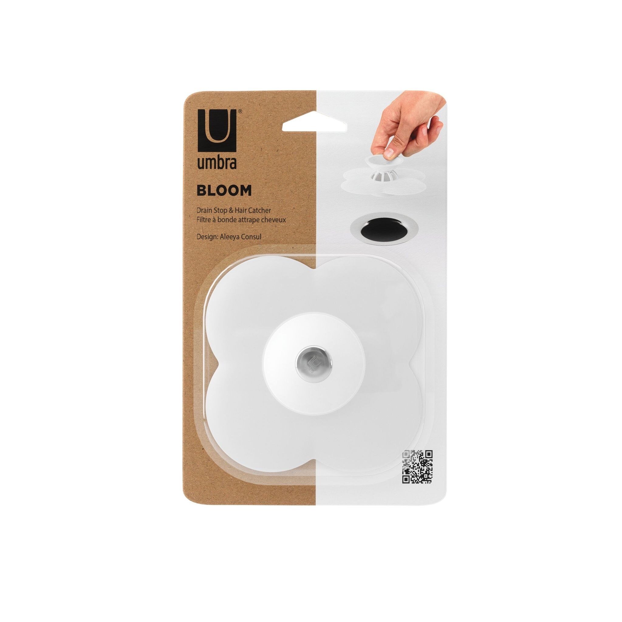 1024151 660 BLOOM DRN HAIR CATCH WHITE PKG CC01 xflcWQg7 zoom image