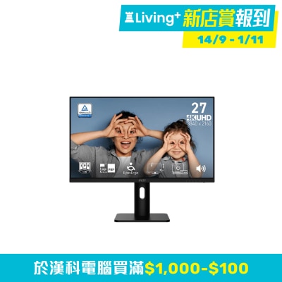 MSI 微星 MSI PRO MP273UP E6 電腦螢幕 (27"; 3840 X 2160; 60Hz; IPS)(MO-MP27UP6)