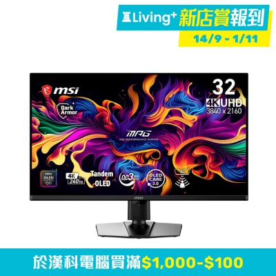 MSI 微星 MSI MPG 322UR QD-OLED X24 電競螢幕 (32"; 3840 X 2160; 240Hz; QD-OLED)(MO-MP32QO2)