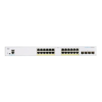 Cisco CBS250 24FP 4G 智能交换器 (24 x 1G; 4 x 1G SFP; PoE+ (370W))(NE 2524A4G) image