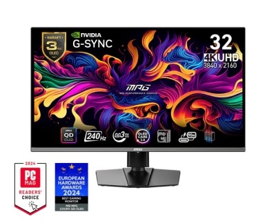 MSI 微星 MSI MPG 321URX QD-OLED 電競螢幕 (32"; 3840 X 2160; 240Hz; QD-OLED)(MO-MP321QO)