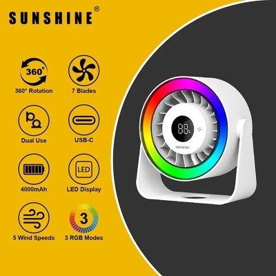 Sunshine RGB彩光座檯風扇 FAN 01 image