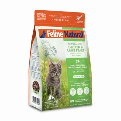 Feline Natural F9 Feline Natural 脫水鮮肉貓糧 – 雞肉及羊肉配方
