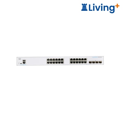 Cisco CBS250 24T 4X 智能交換器 (24 x 1G; 4 x 10G SFP+; Fanless)(NE 2524T4X) image