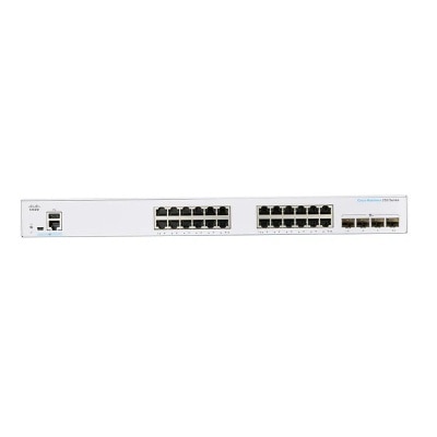 Cisco CBS250 24T 4X 智能交换器 (24 x 1G; 4 x 10G SFP+; Fanless)(NE 2524T4X) image