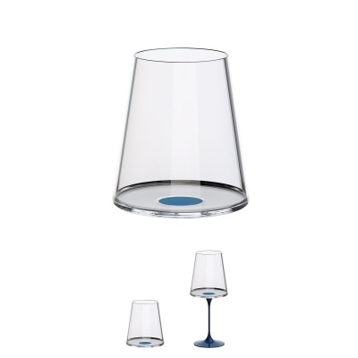 Trebonn SplitGlass 水晶玻璃紅酒杯 - 2 件套裝 [不包扣杯腳]