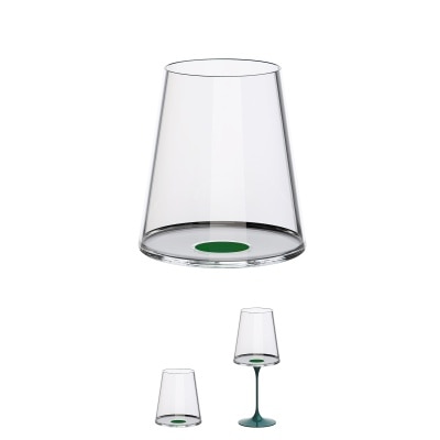 Trebonn SplitGlass 水晶玻璃紅酒杯 - 2 件套裝 [不包扣杯腳]