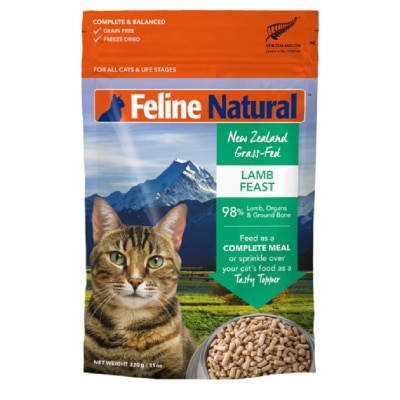 Feline Natural F9 Feline Natural 脫水鮮肉貓糧 – 單一蛋白凍乾 羊肉盛宴320g