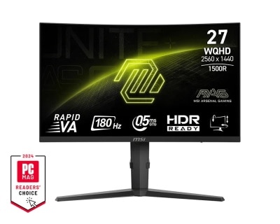 MSI 微星 MSI MAG 275CQPF 電競螢幕 (27"; 2560 X 1440; 180Hz; Rapid VA)(MO-MA27CQP)