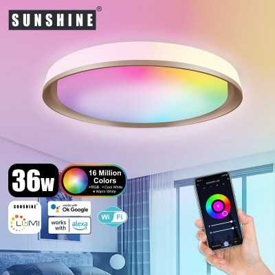 Sunshine [SCLU] LED WiFi智能吸頂燈 36W RGB彩光+CCT黃白光+可調光暗 image