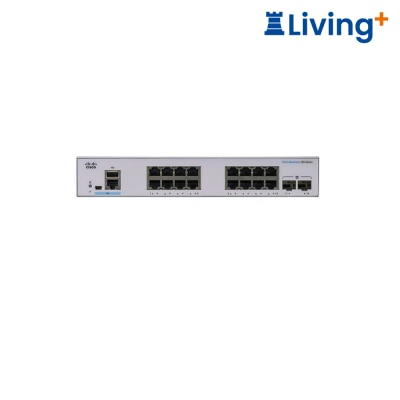 Cisco CBS350 16T 2G 管理型交換器 (16 x 1G; 2 x 1G SFP; Fanless)(NE 3516T2G) image