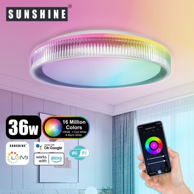Sunshine [SCLV] LED WiFi智能吸頂燈 36W RGB彩光+CCT黃白光+可調光暗 image