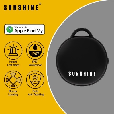 Sunshine 全球定位追蹤器Sunseeker [支援Apple Find My] LT01BK/OG/WH