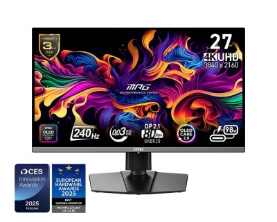 MSI 微星 MSI MPG 272URX QD-OLED 電競螢幕 (27"; 3840 X 2160; 240Hz; QD-OLED)(MO-MP27UQO)