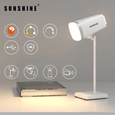 Sunshine 可充電多功能磁吸式LED檯燈 6W 3000K 6500K 白色 FTL025WH image