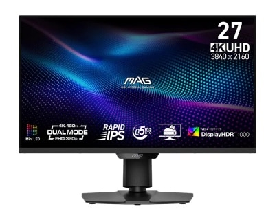 MSI 微星 MSI MAG 274UPDF E16M 電競螢幕 (27"; 3840 X 2160; FHD 320Hz; 4K 160Hz; Rapid IPS)(MO-MA27UDM)