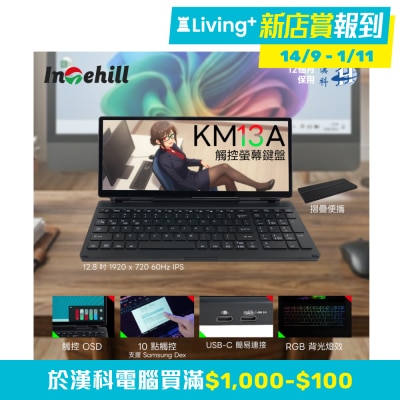 Intehill KM13A 便攜螢幕鍵盤 (12.8"; 1920x720; 60Hz; IPS)(MO IKM13A) image