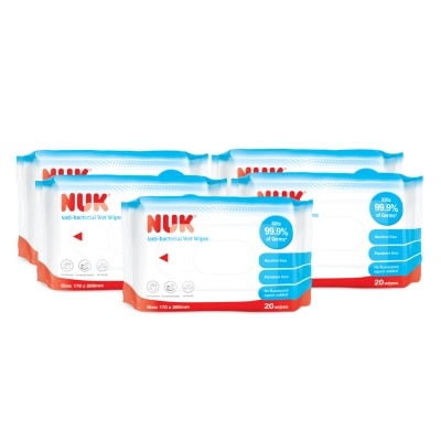 NUK 無酒精殺菌濕紙巾 (20片裝 x 5包)