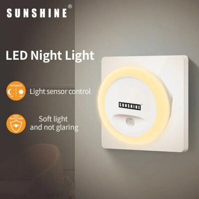 Sunshine LED光感小夜燈 黃光3000K LNC W image