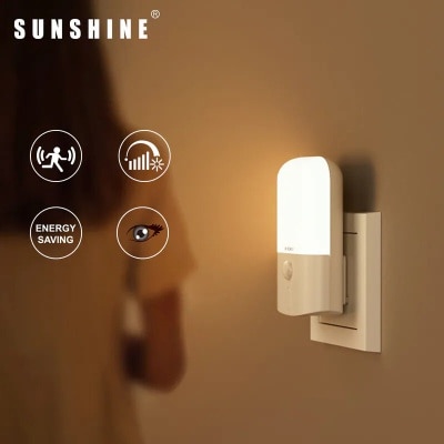 Sunshine LED人體感應燈小夜燈 黃光 LNG W image