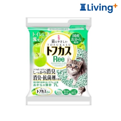Tofukasu TofuKasu W之爽快 爽快蘋果味豆腐渣貓砂7L (綠) image