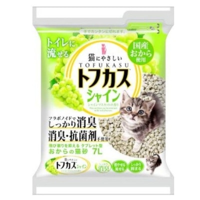 Tofukasu 日本爽快 葡萄果味 圓片型豆腐貓砂7L