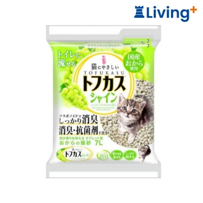 Tofukasu 日本爽快 葡萄果味 圓片型豆腐貓砂7L image