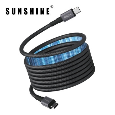 Sunshine PD60W磁吸充電線 USB C轉USB C 2米 黑色 CAM 6020BK image