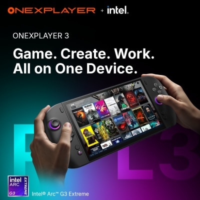 ONEXPLAYER - ONEXPLAYER 3 电竞手提游戏机 (Intel Arc G3 Extreme; 32GB LPDDR5x; 1TB SSD; 8.8" AMOLED 1920x1080)(CS-OXPO3)