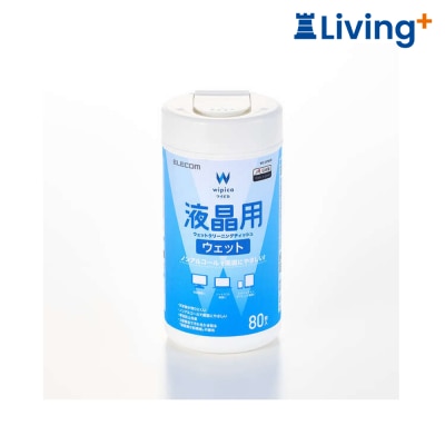 ELECOM WC DP80B LCD Cleaning Wet Wipes (80 sheets; Bottle)(AC EWD80B) image