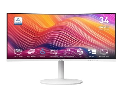 MSI 微星 MSI Modern MD342CQPW 電腦螢幕 (34"; 3440 x 1440; 120Hz; VA)(MO-MD34CQW)