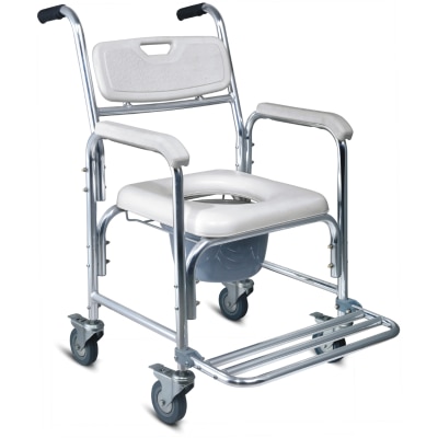 EMS - Wheeled Commode Chair (White)