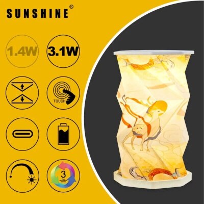 Sunshine 摺疊紙燈籠 LNM02 三色溫3000K+4000K+6000K image