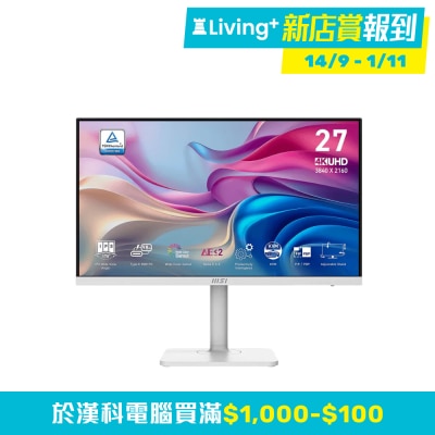 MSI 微星 MSI Modern MD272UPHW 電腦螢幕 (27"; 3840 x 2160; 60Hz; IPS)(MO-MD27UPW)