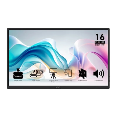 MSI 微星 MSI Pro MP165 E6 便攜式顯示器 (15.6"; 1920 X 1080; 60Hz; IPS)(MO MP165E6) image
