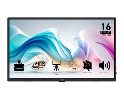 MSI 微星 - MSI Pro MP165 E6 便携式显示器 (15.6"; 1920 X 1080; 60Hz; IPS)(MO-MP165E6)