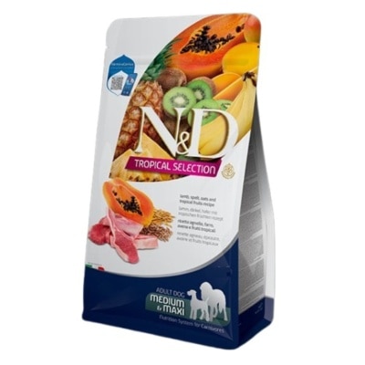 Farmina N&D - Farmina N&D Tropical Selection Formula Lamb,Spelt,Oats,Tropical Fruits Adult Med. & Maxi DogDryFood