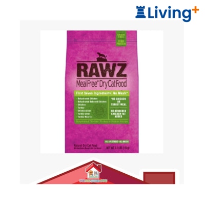 RAWZ RAWZ 雞肉+火雞肉+雞肉 無穀物低溫烘焙貓乾糧 3.5LB image