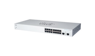 Cisco CBS220 16P 2G 智能交换器 (16 x 1G; 2 x 1G SFP; PoE+ (130W))(NE 2216P2G) image