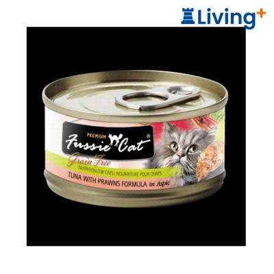 Fussie Cat Tuna with Prawns FU-ORC 黑鑽吞拿魚+虎蝦貓罐頭 80g