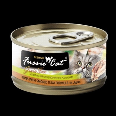 Fussie Cat Tuna with Smoked Tuna FU-STC 黑鑽吞拿魚+煙燻吞拿魚 貓罐頭 80g