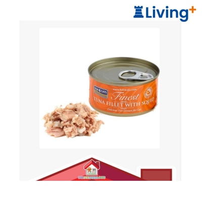 FISH4CATS Fish4Cats CTW059 吞拿魚塊及魷魚貓罐頭 70g image