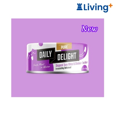 Daily Delight Pure Skipjack Tuna White & Chicken with Shrimp Canned for Cat 80g (DD44) image