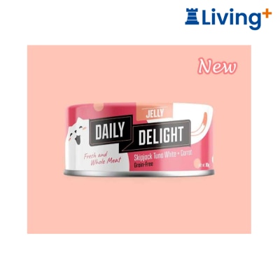 Daily Delight Jelly Skipjack Tuna White with Carrot Canned for Cat 80g (DD51) image