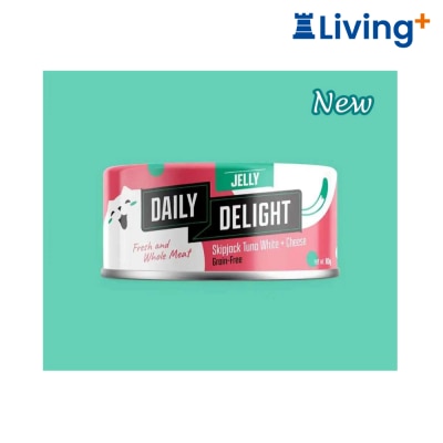 Daily Delight Jelly Skipjack Tuna White with Cheese Canned for Cat 80g (DD52) image