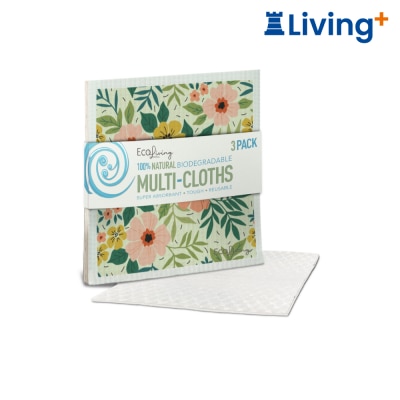 EcoLiving Eco Living 環保多功能清潔布(花卉圖案) 3件裝 image
