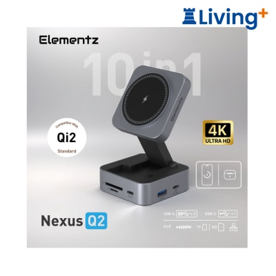 Elementz Nexus Q2 10合1 多功能磁吸無線充電 Hub 集線器 (MagSafe + PD 100W + HDMI 4K@60Hz image